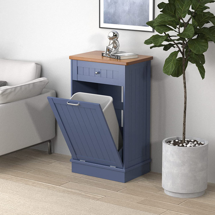 TOLEAD Tilt Out Trash 10 Gallon Wooden Free Standing (Not